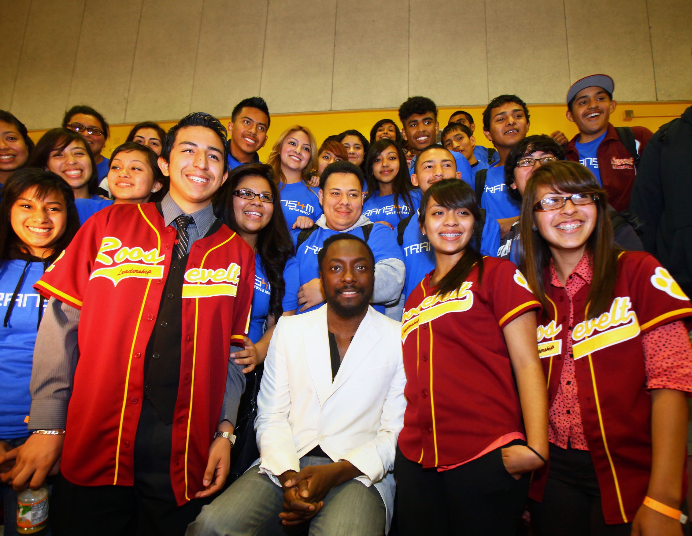 Will.i.am and Roosevelt High School students