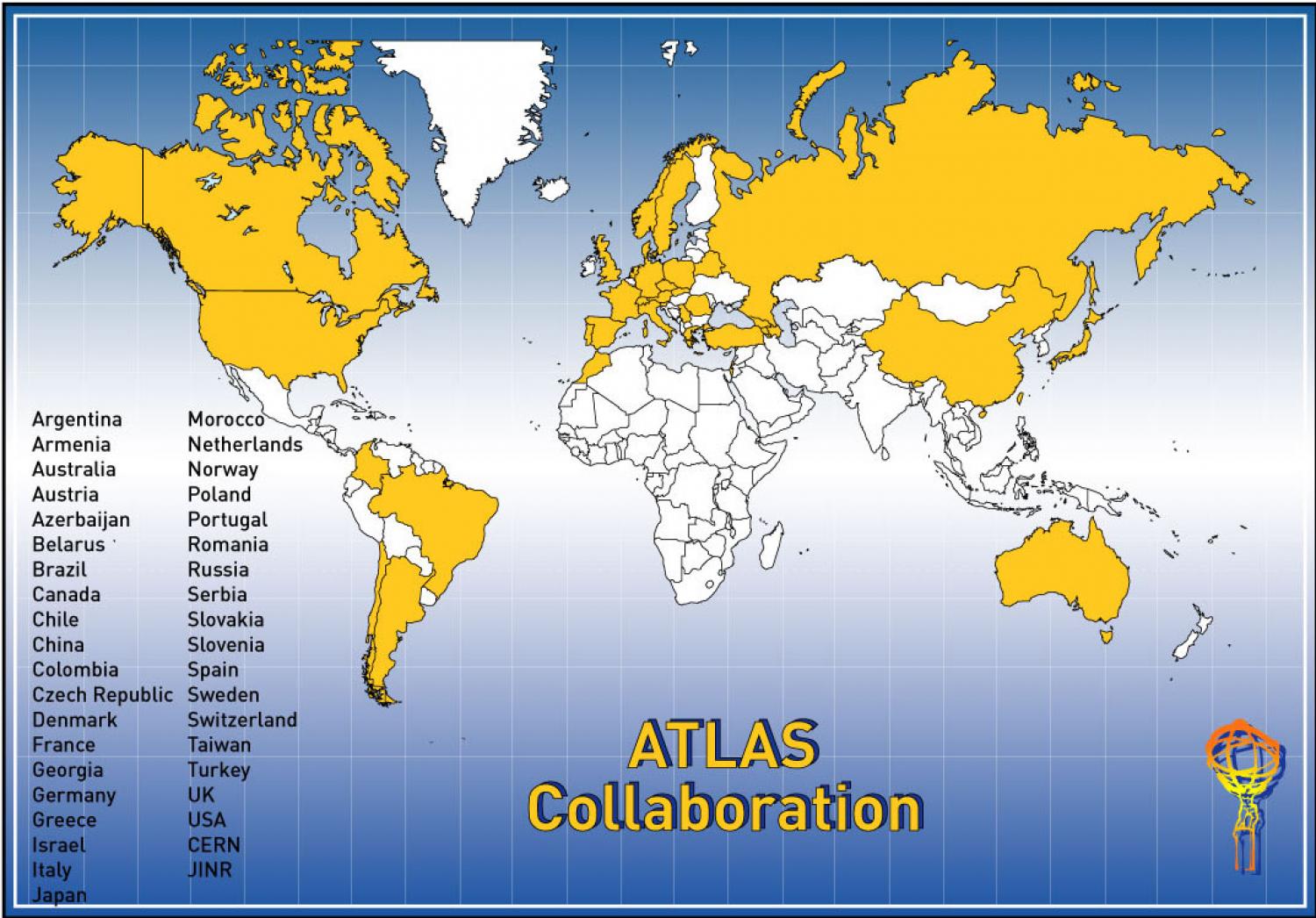 World Map With Georgia, Romania, Spain, Germany, Portugal, Russia